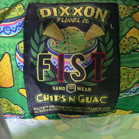 Dixxon x Fist Collab Chips N Guac Button-Up Short Sleeve Shirt Size L - Picture 5 of 7